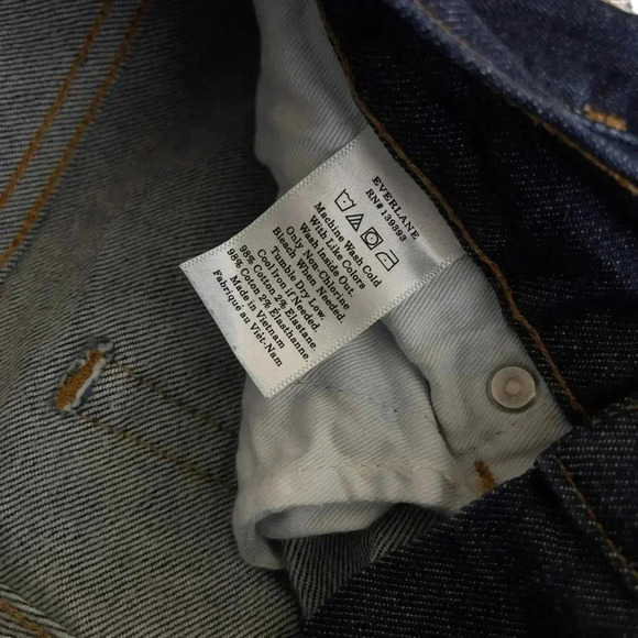 Everlane Ankle Blue Dark Wash Denim Mid Rise Jeans Size 26 - Picture 7 of 7
